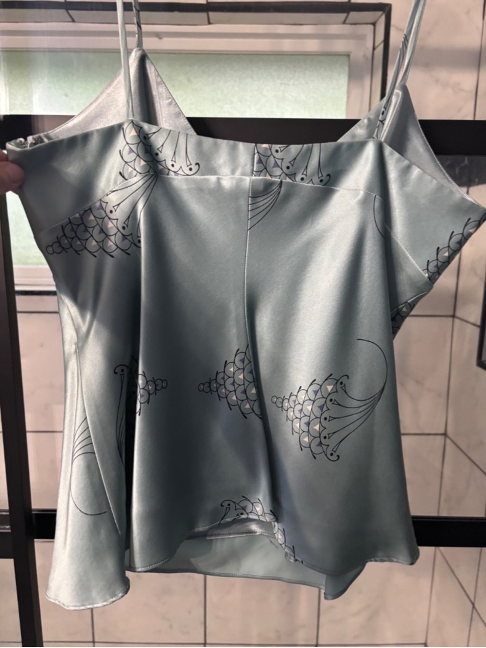 ASO Lorelai Gilmore Gilmore Girls Laundry by Shelli Segal Silk Beaded Cami M - Picture 9 of 11